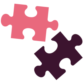 Cartoon of two jigsaw pieces fitting together