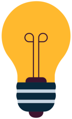 Cartoon of a lightbulb